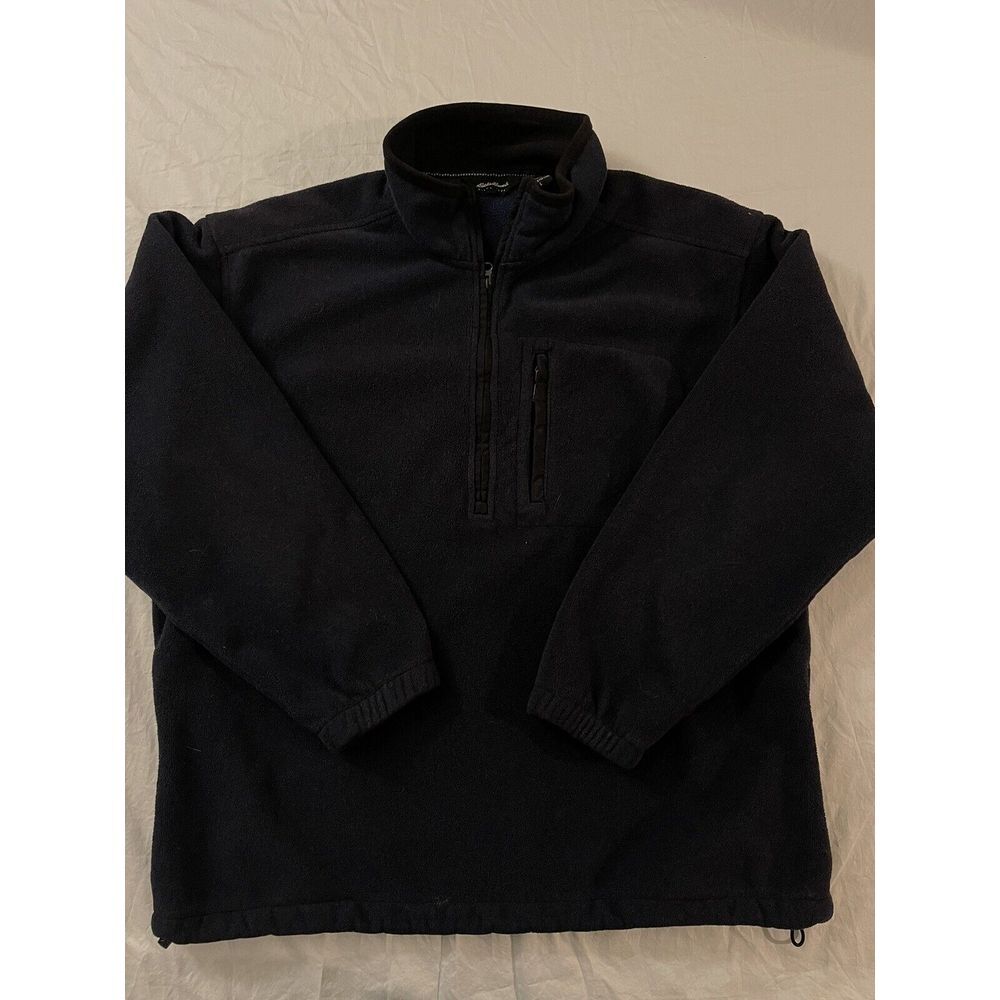 Vintage Eddie Bauer Blue Polartec 1/4 zip‎ Large Jacket